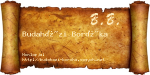 Budaházi Boróka névjegykártya
